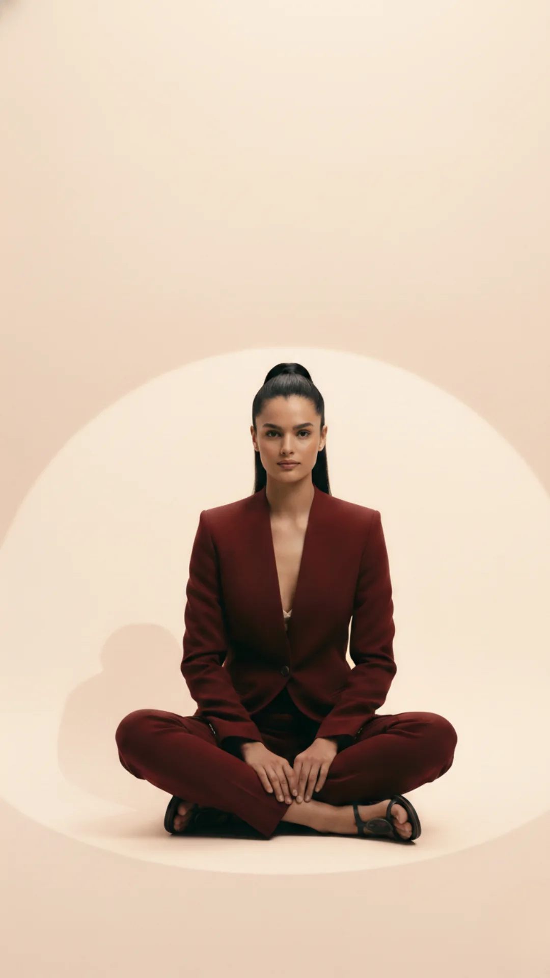 Women's Burgundy Tailored Blazer Overview