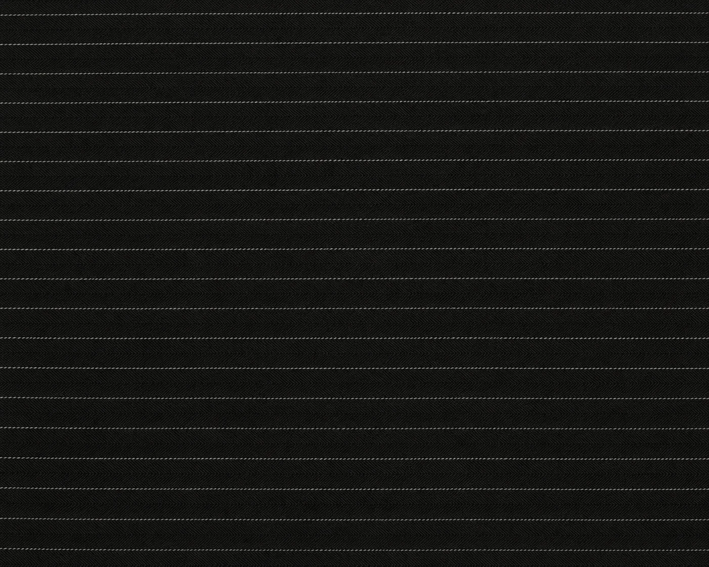 Black Pinstripe Herringbone Suiting Fabric Macro