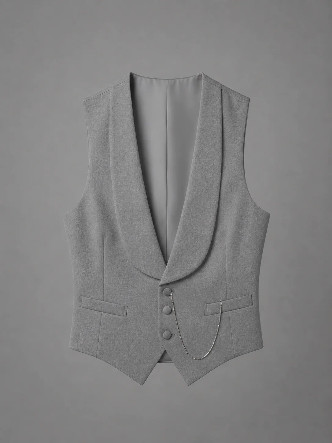 Sterling Grey Tailored Vest Coat Side