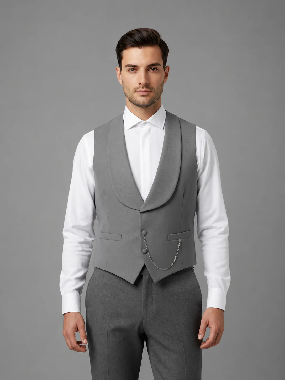 Sterling Grey Tailored Vest Coat overview