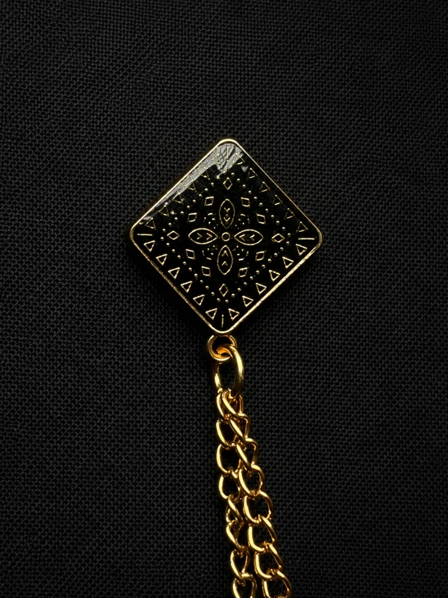 Radiant Crystal Bloom Lapel Pin Side