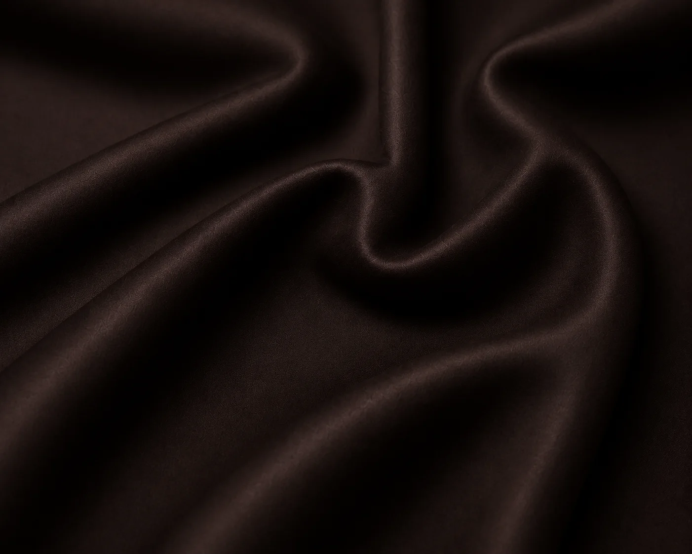 Cotton satin fabric (dark espresso brown) On the bench