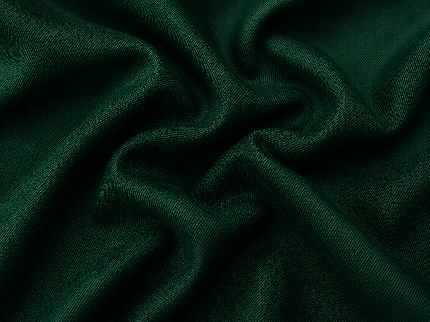 Deep Emerald Green Twill Fabric On the bench