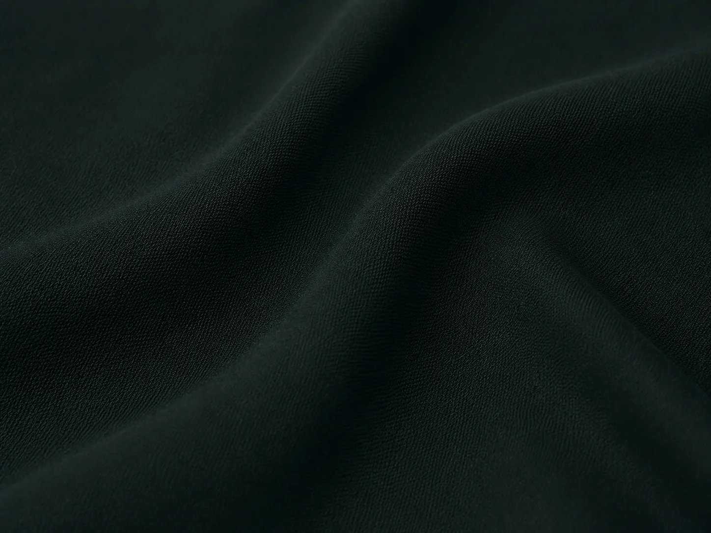 Deep Forest Green Plain Woven Fabric On the bench