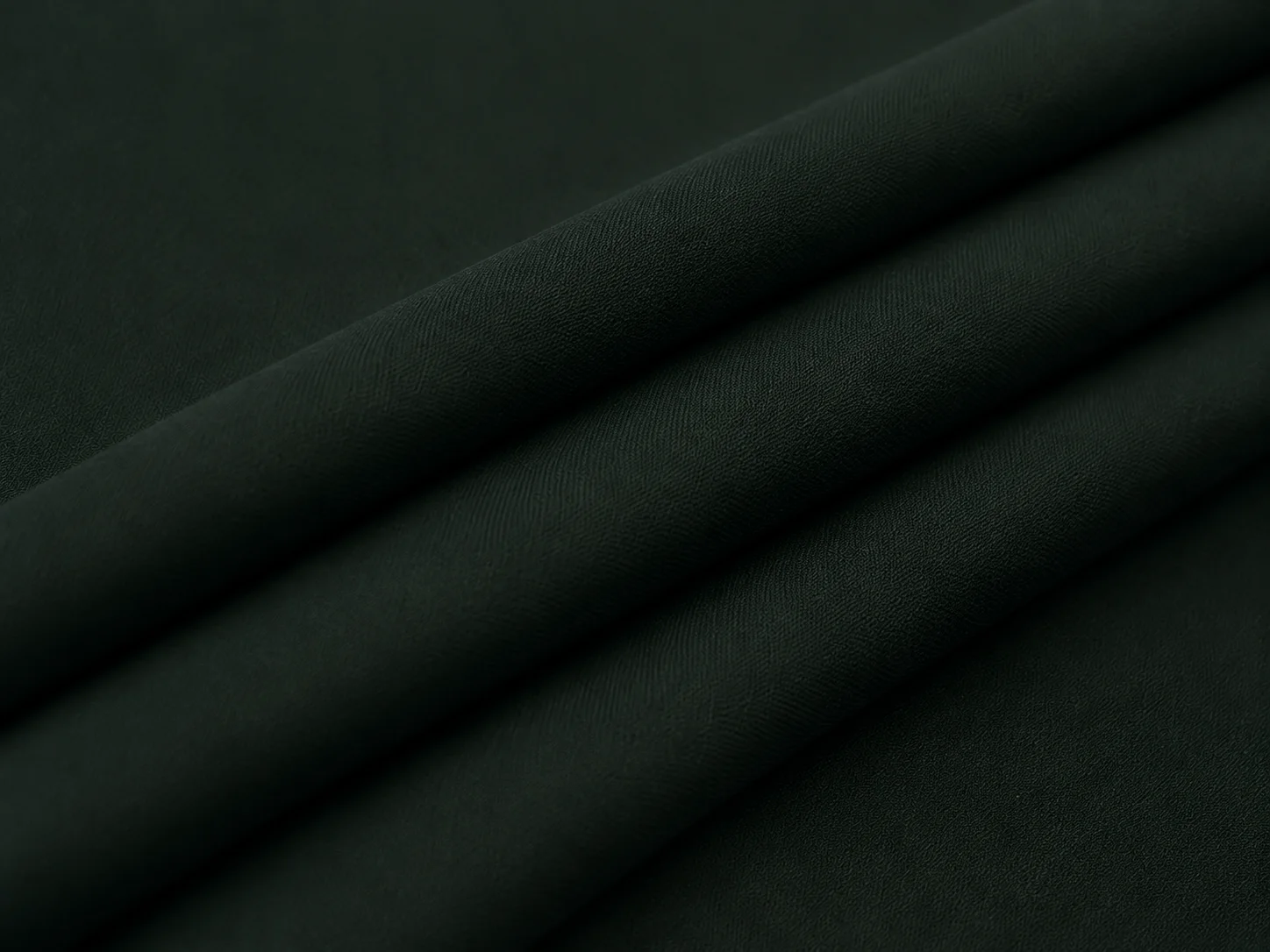 Deep Forest Green Plain Woven Fabric Drape