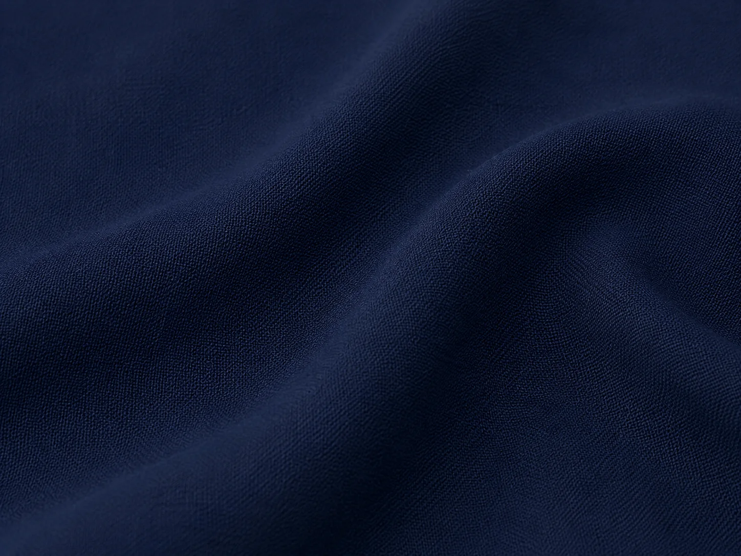  Deep Navy Blue Plain Woven Fabric On the bench