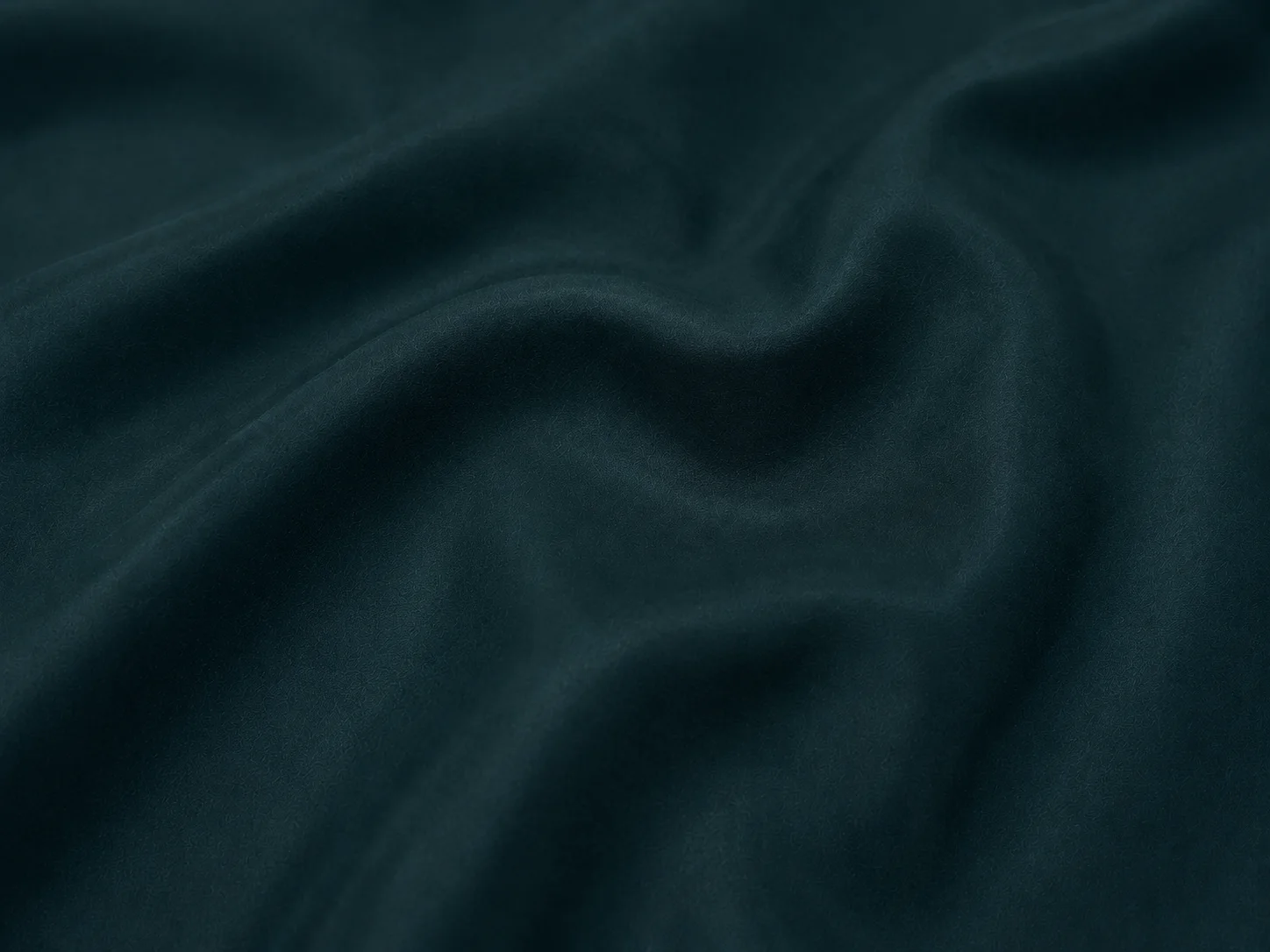  Deep Teal Blue Cotton Satin Fabric On the bench