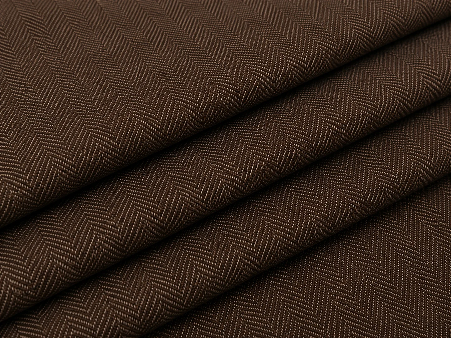 Herringbone Woven Fabric (cocoa brown) Drape