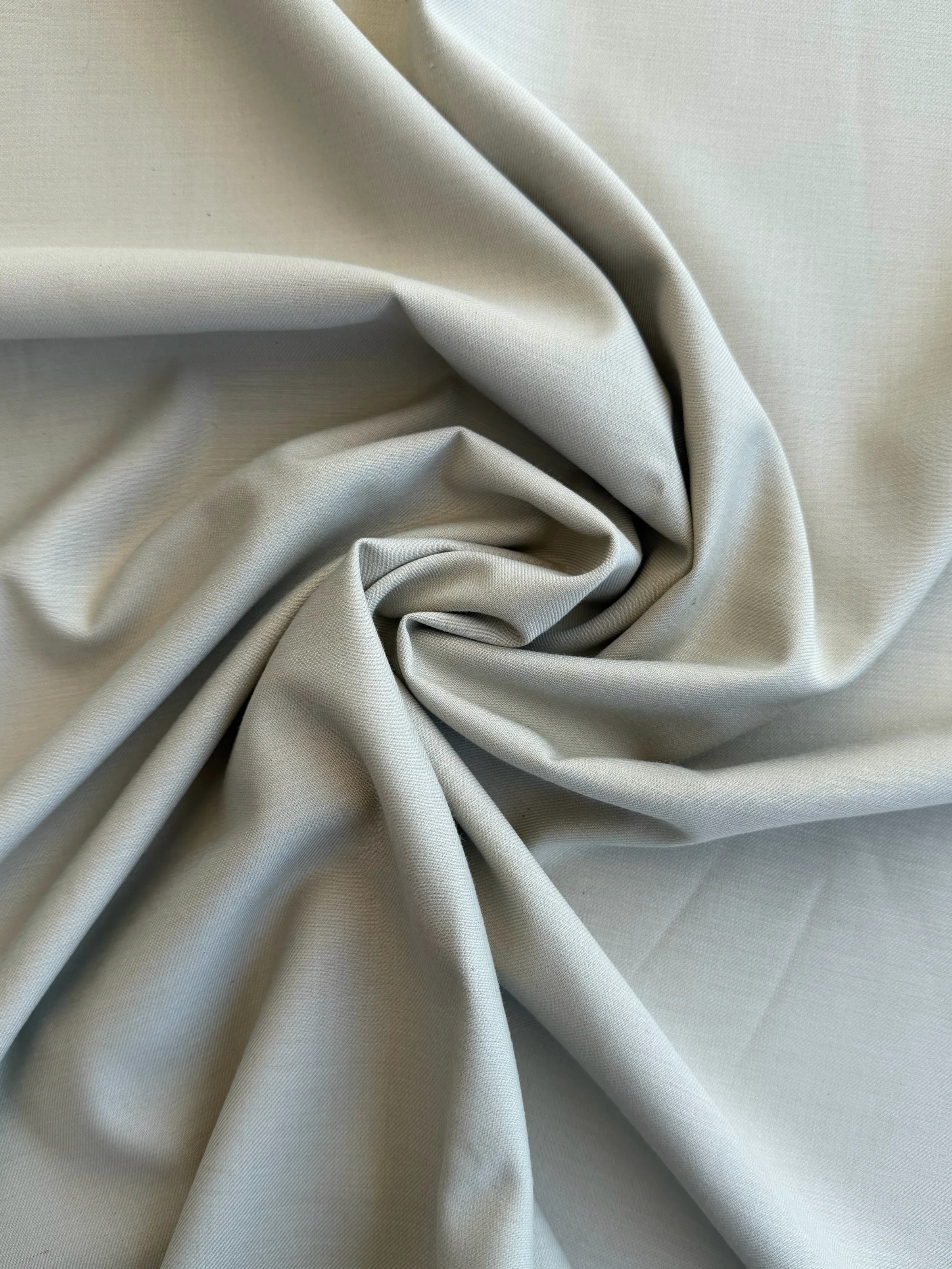 Pearl Grey Cotton Twill Fabric Texture
