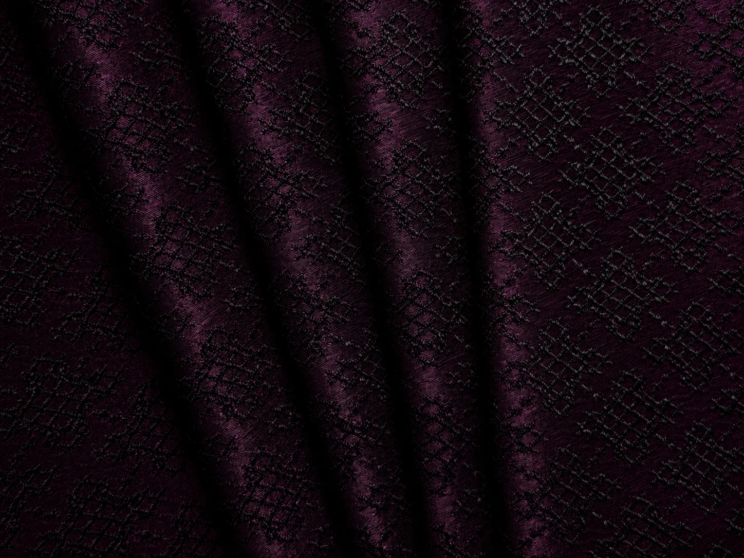 Jacquard Fabric (deep plum) Macro