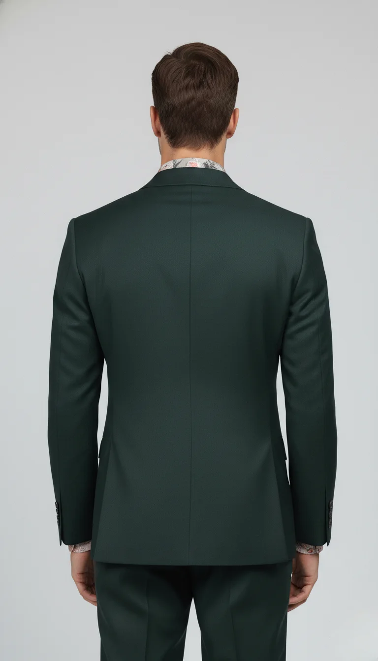 Men’s Bottle Green Double-Breasted Tailored Suit overview