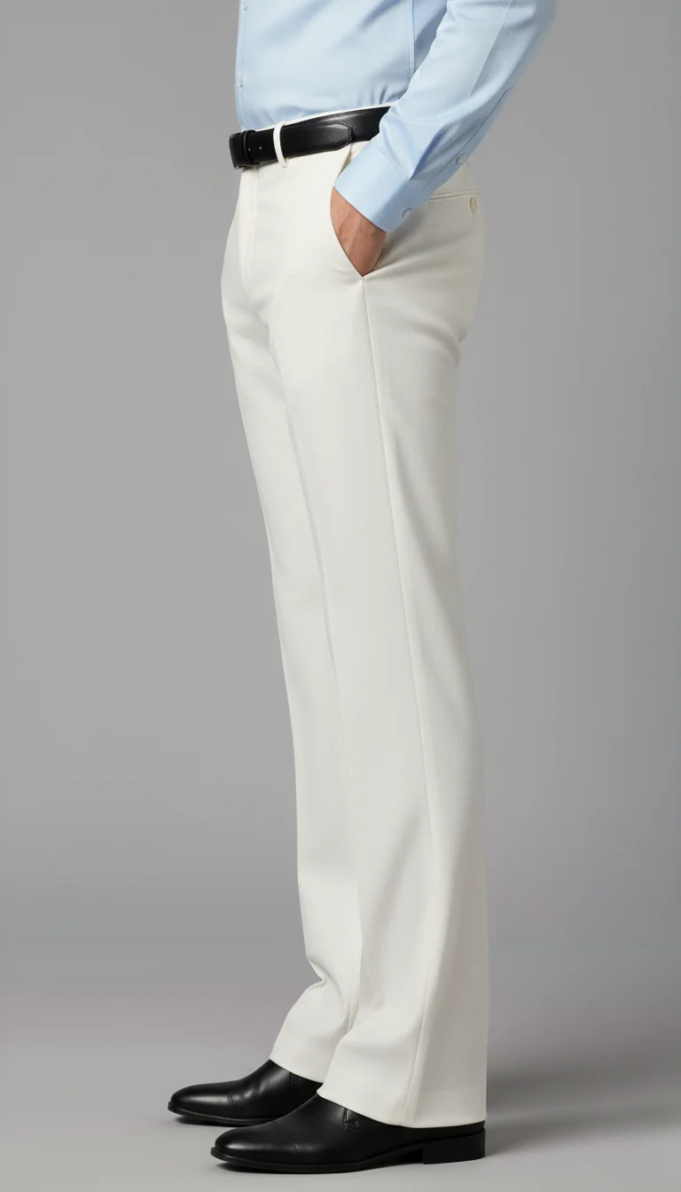 Men's Bell Bottom Formal Trousers Back