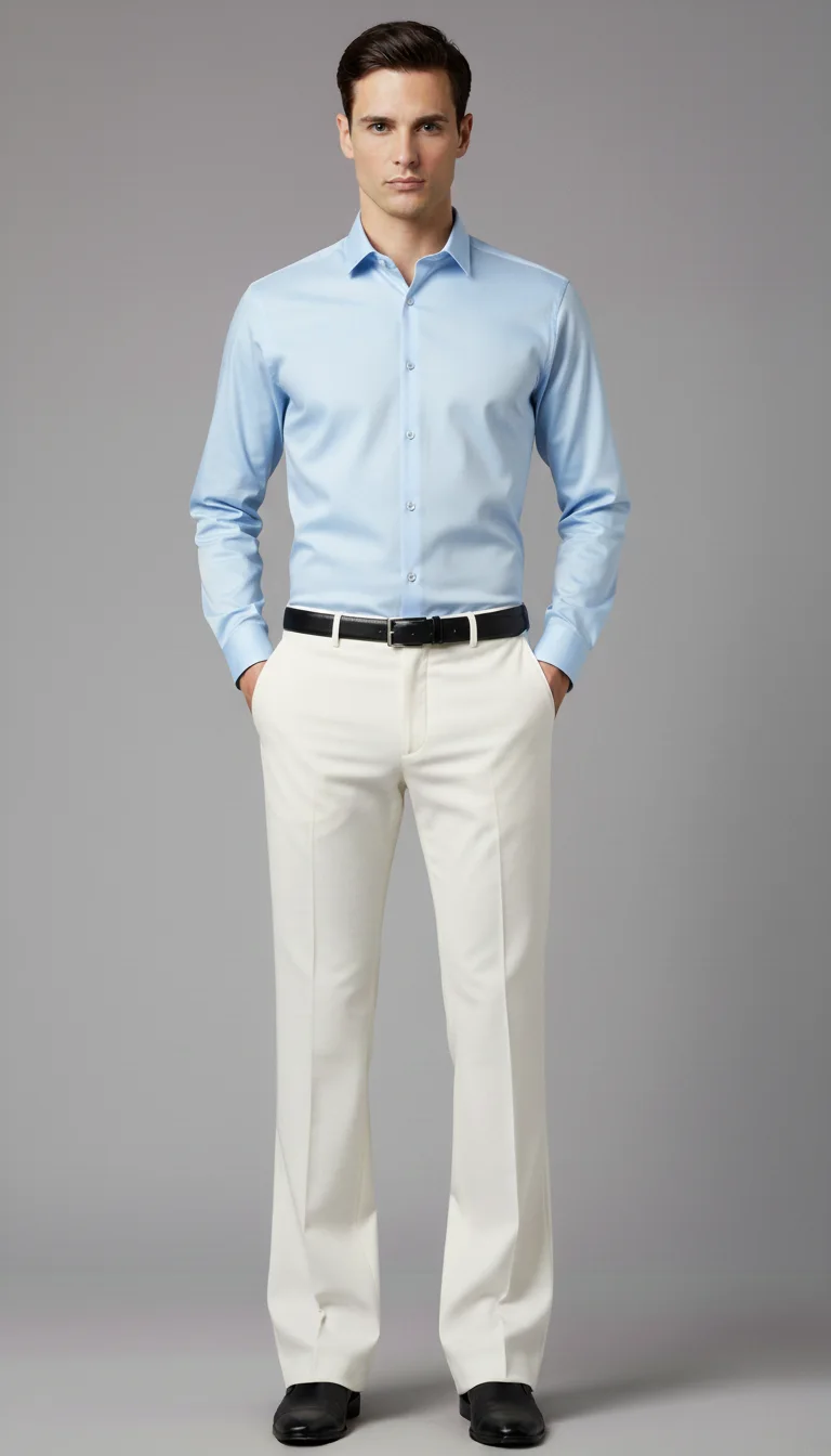 Men's Bell Bottom Formal Trousers front