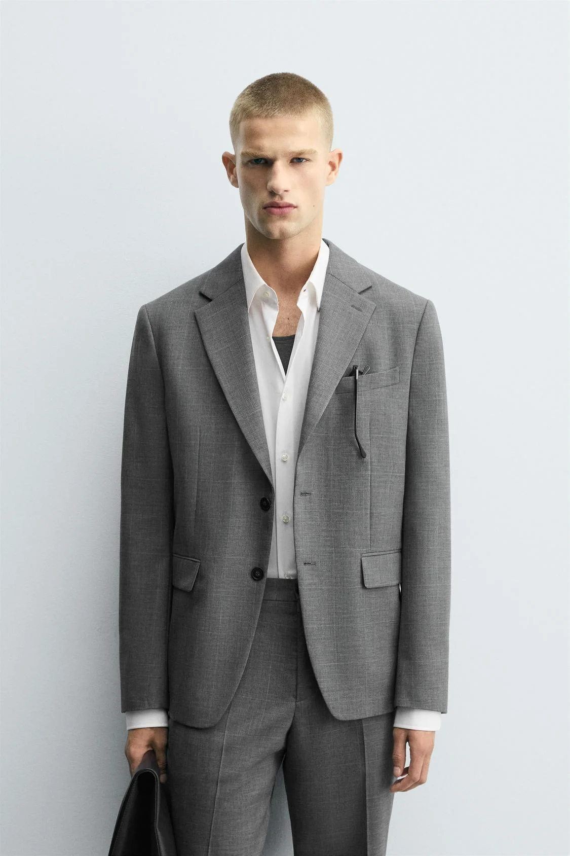 Men’s Light Grey Tailored Suit front