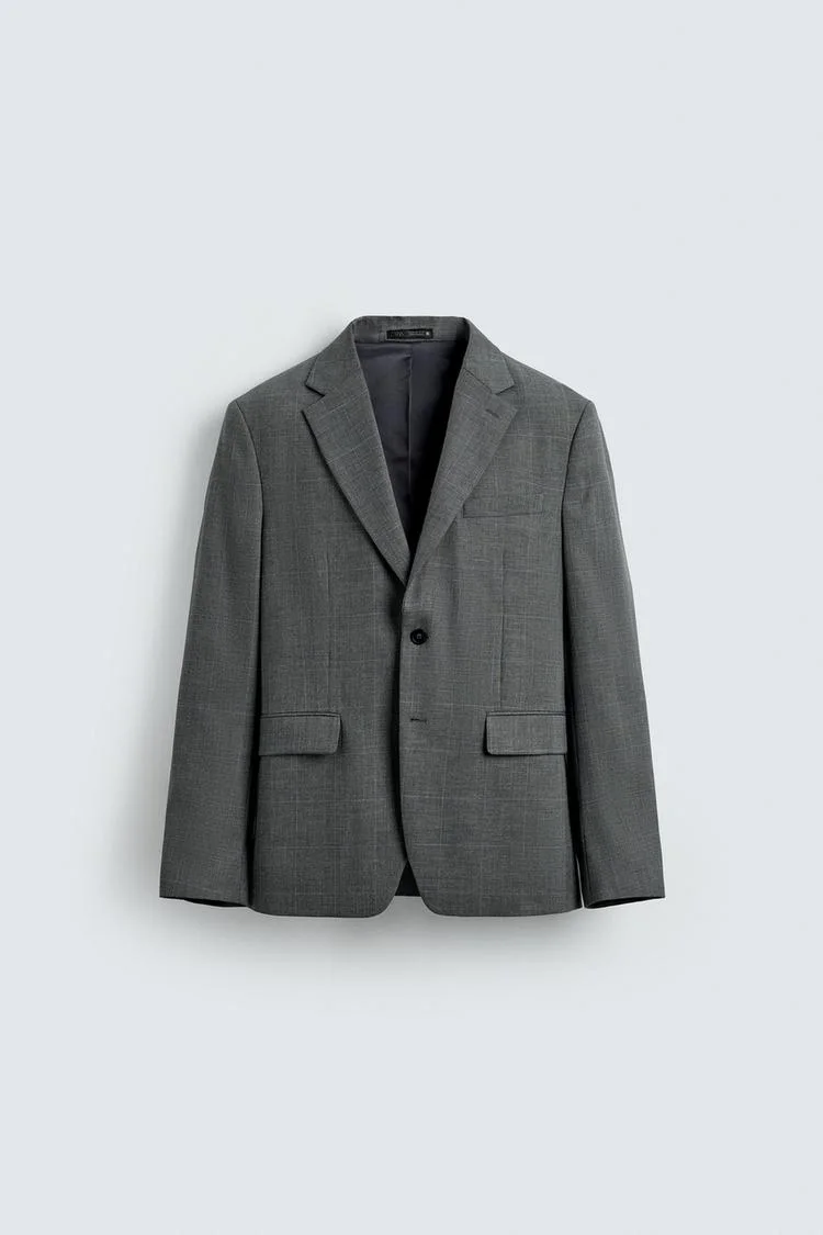 Men’s Light Grey Tailored Suit Side