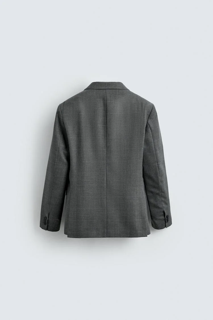 Men’s Light Grey Tailored Suit Back