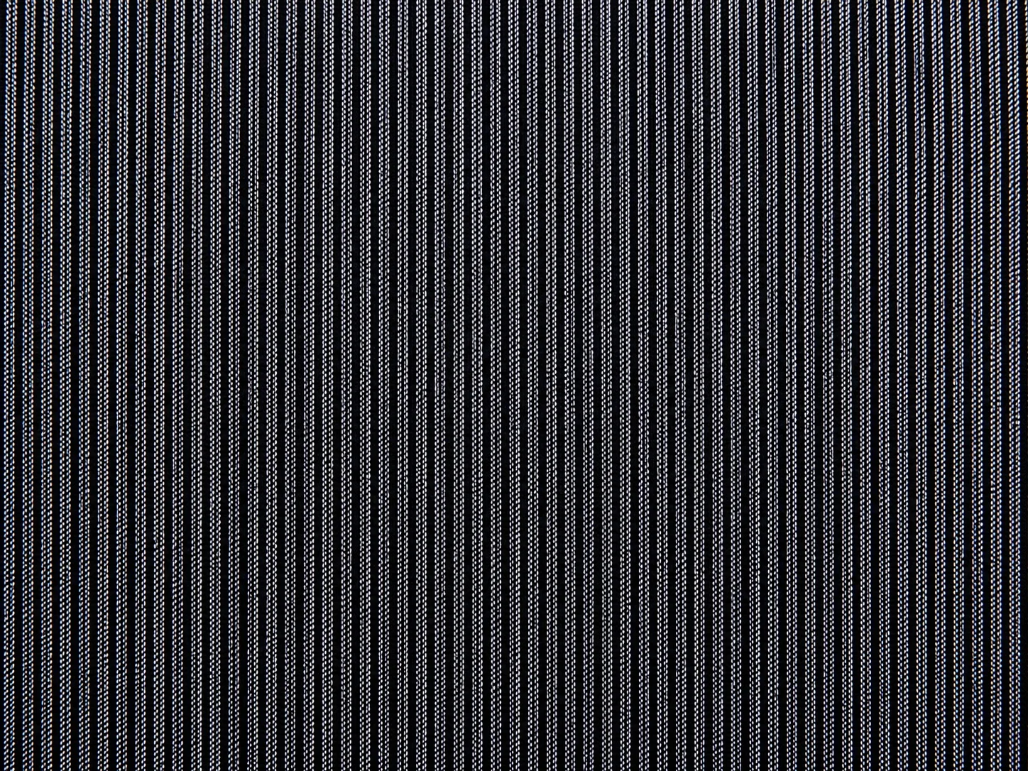 Midnight Black Vertical stripe woven fabric Macro