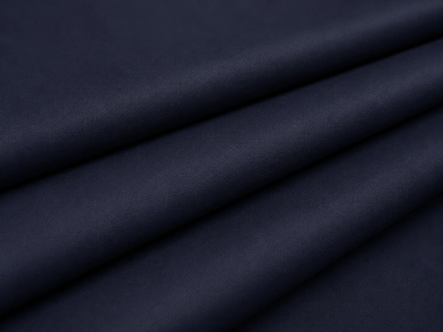 Midnight Navy Blue Cotton Satin Fabric Drape