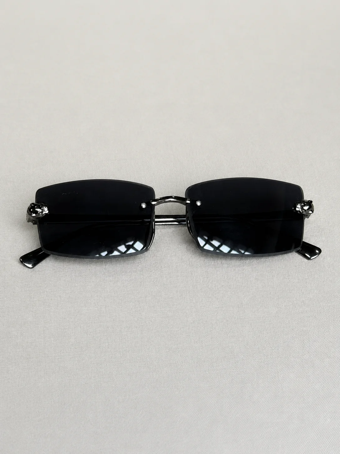 Midnight Panther Rimless Sunglasses Back