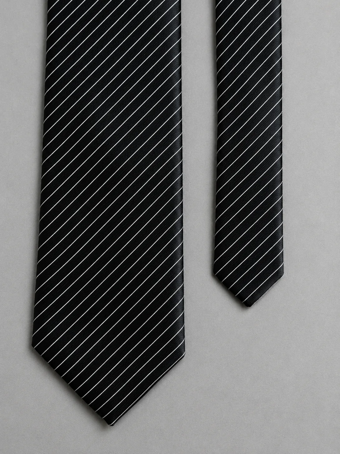 Midnight Stripe Classic Necktie Detail