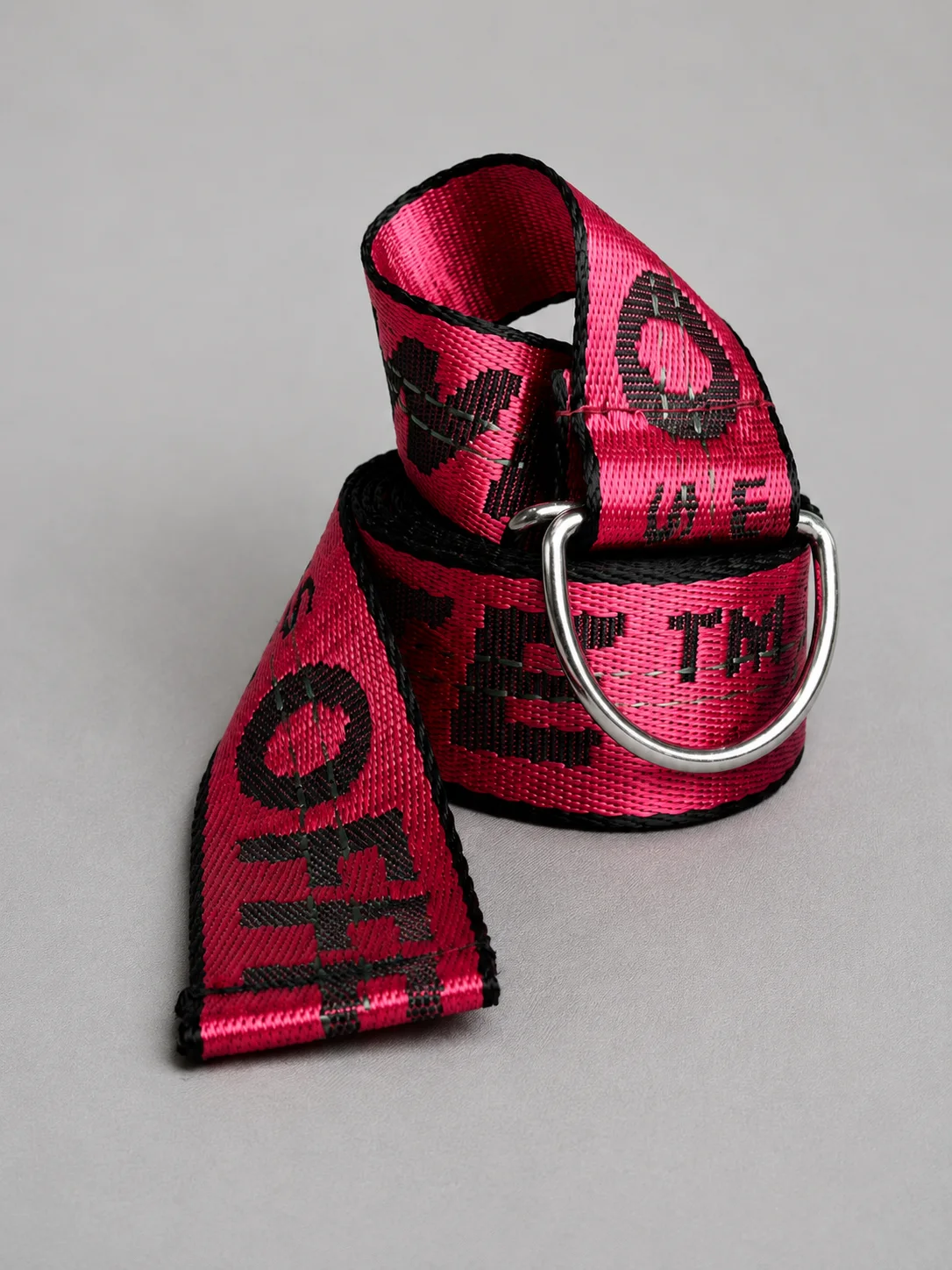 Neon Pulse Graphic Web Belt front