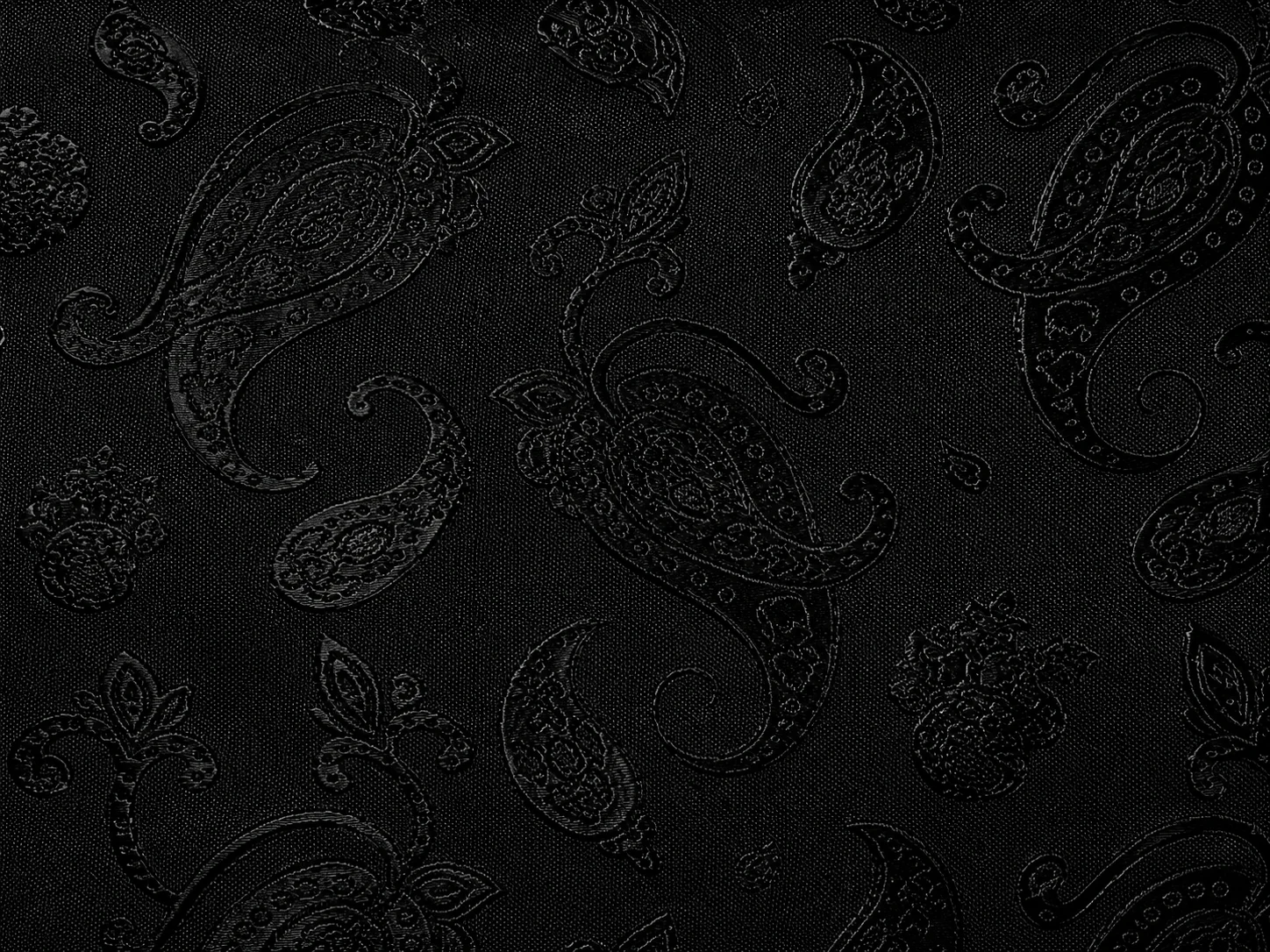 Paisley Jacquard Fabric – Black Macro