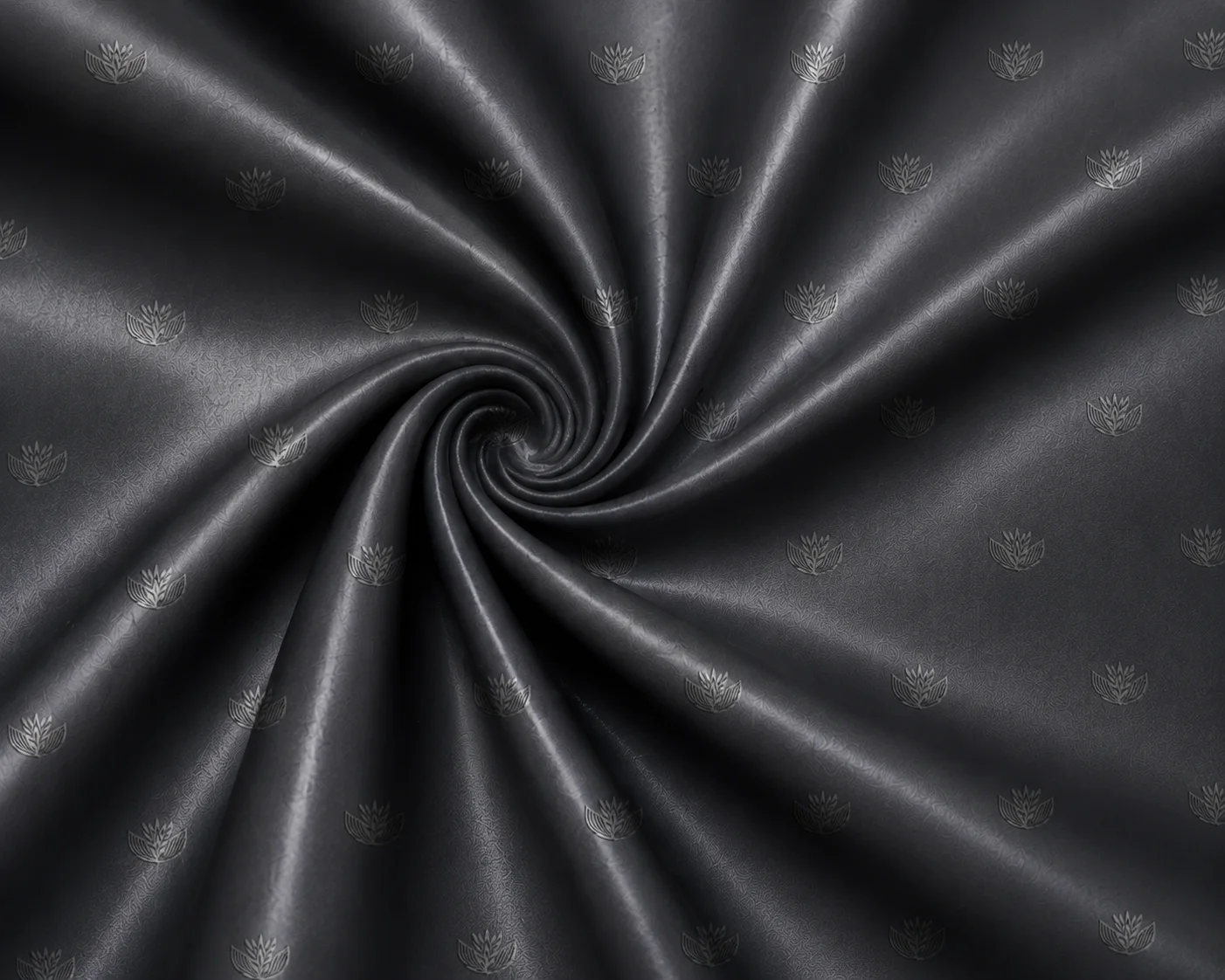 Premium Black Jacquard Satin Fabric Texture