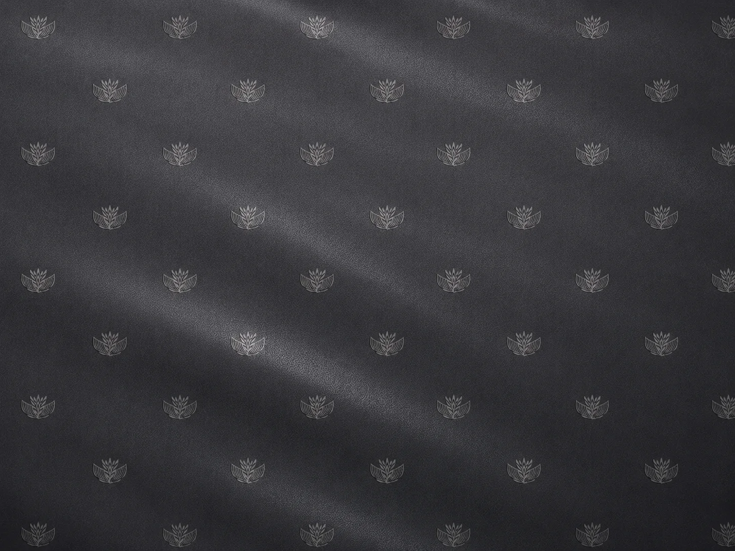 Premium Black Jacquard Satin Fabric Macro