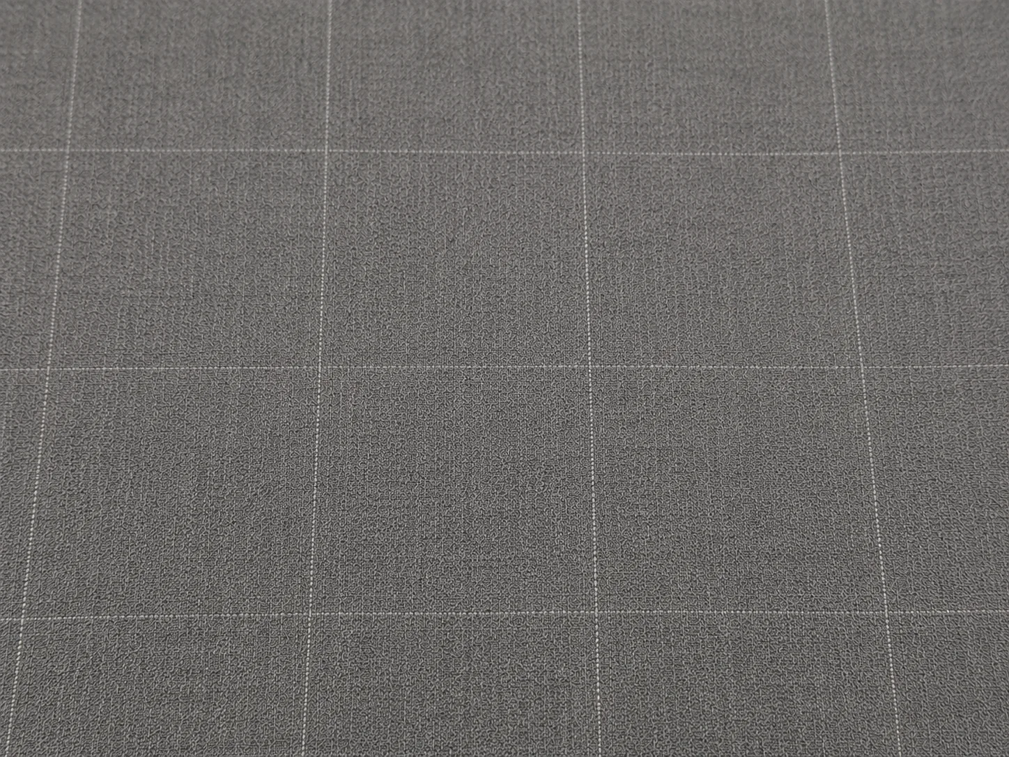 Premium Cotton Check Fabric – Slate Grey Macro