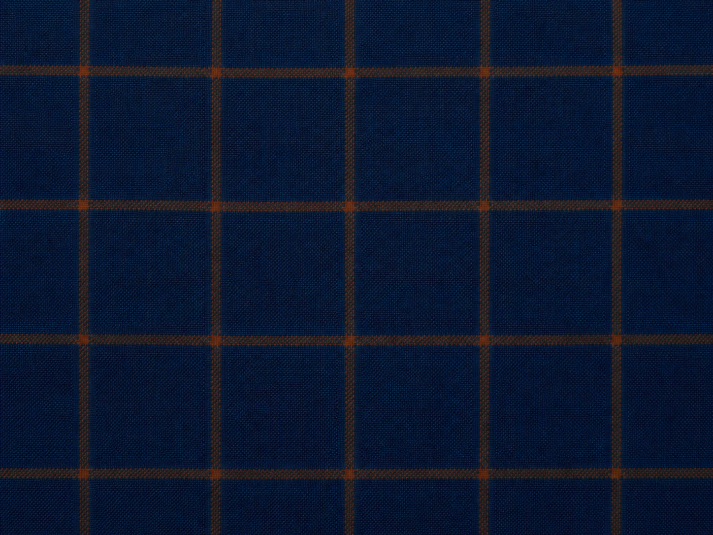 Royal Blue Windowpane Check Suiting Fabric Back