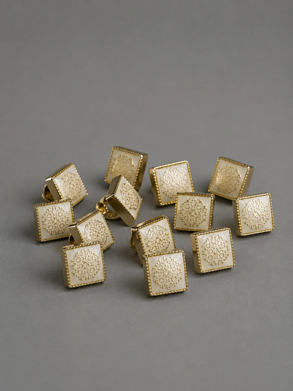 Royal Crest Square Metal Shank Button front