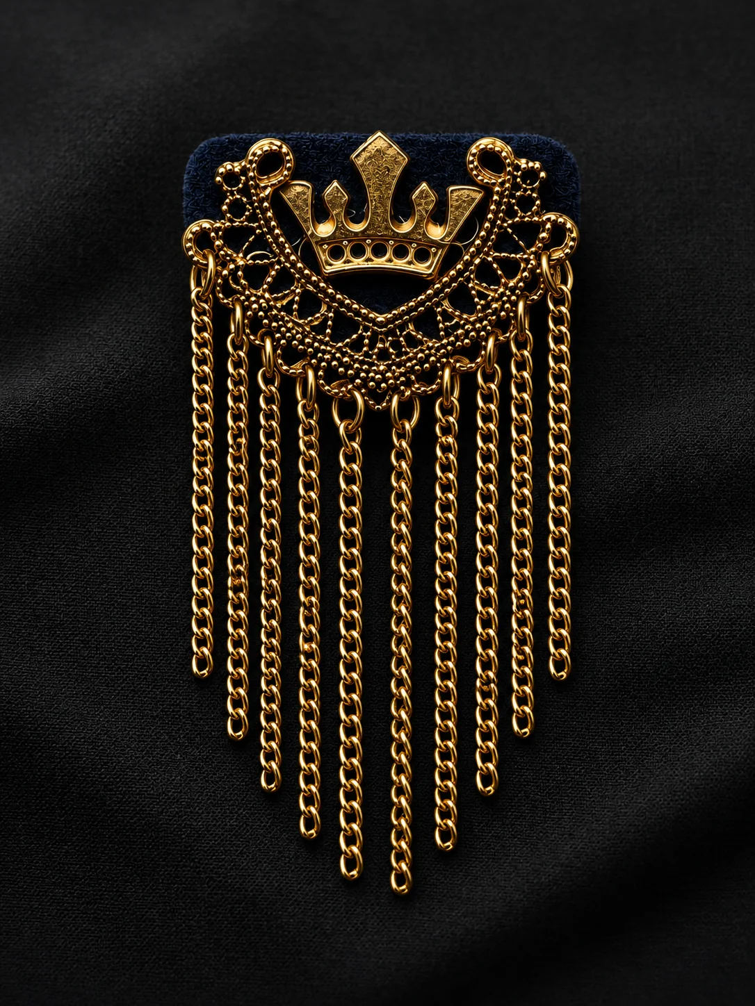 Royal Crown Tassel Brooch Overview