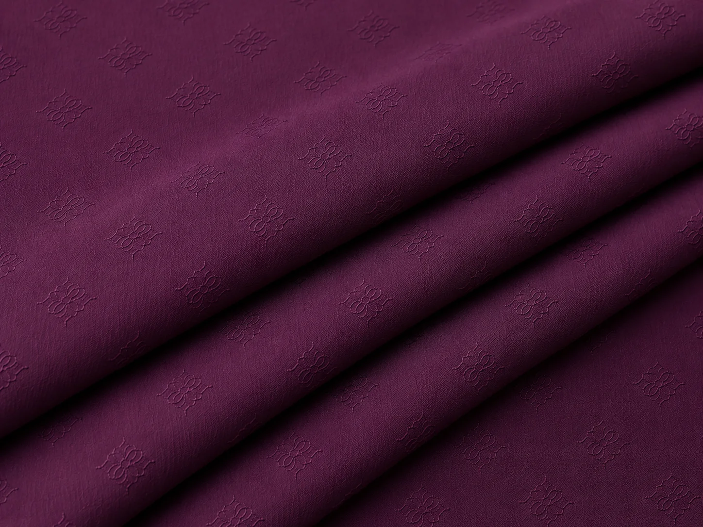 Royal Plum Floral Motif Fabric Drape