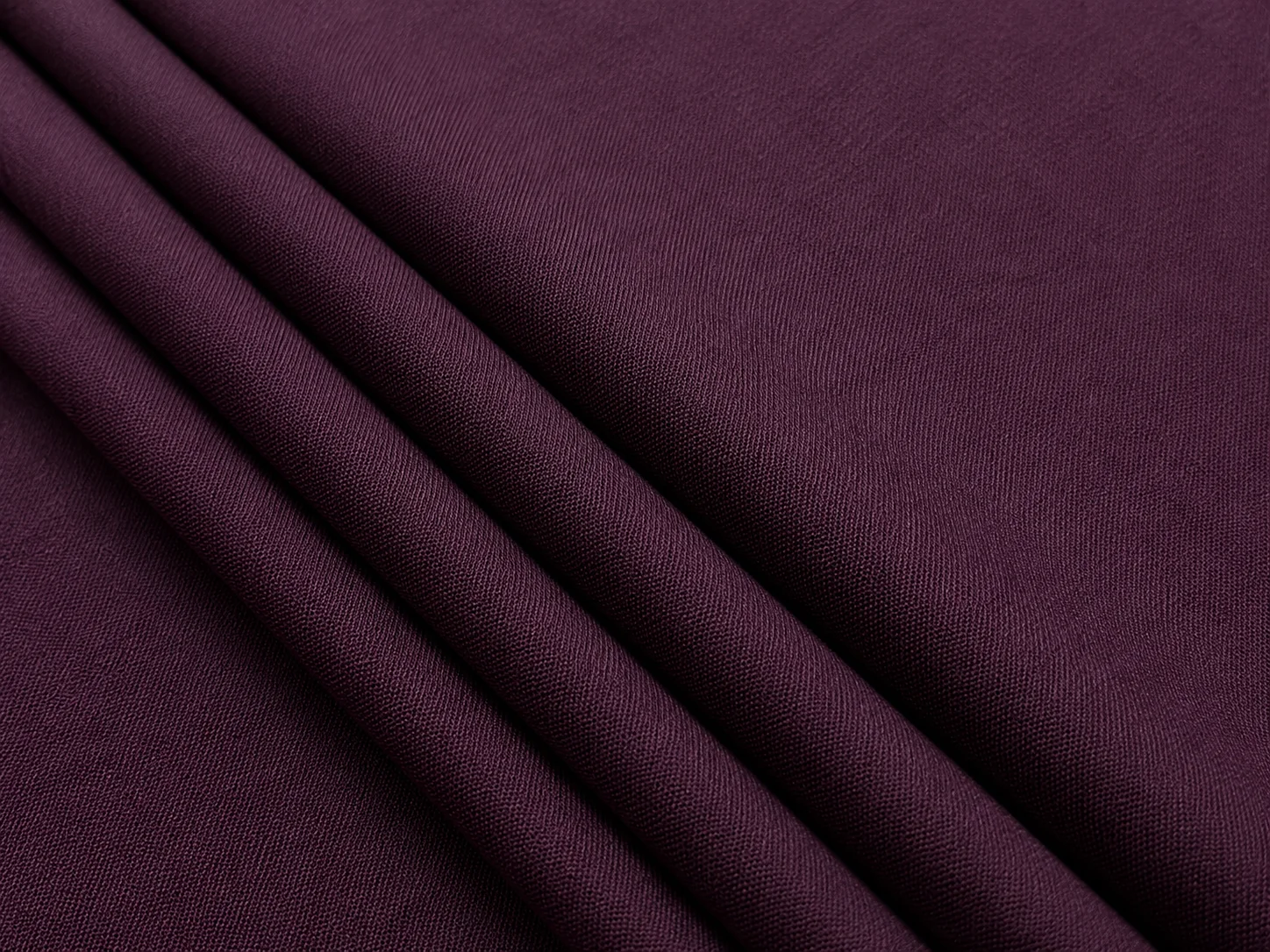 Soft Poly Cotton Fabric – Deep Plum Drape
