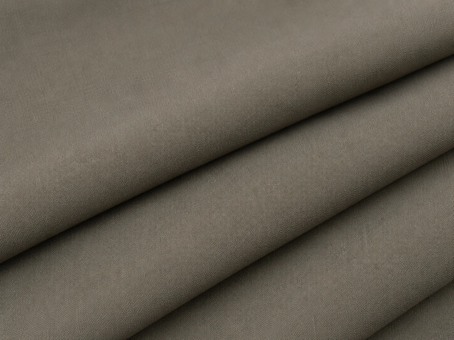 Taupe Brown Soft Textured Plain Fabric Drape
