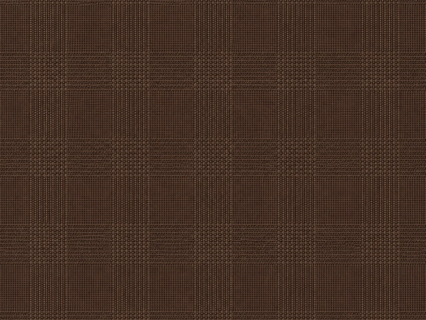 Textured Check Pattern Fabric – Walnut Brown Macro
