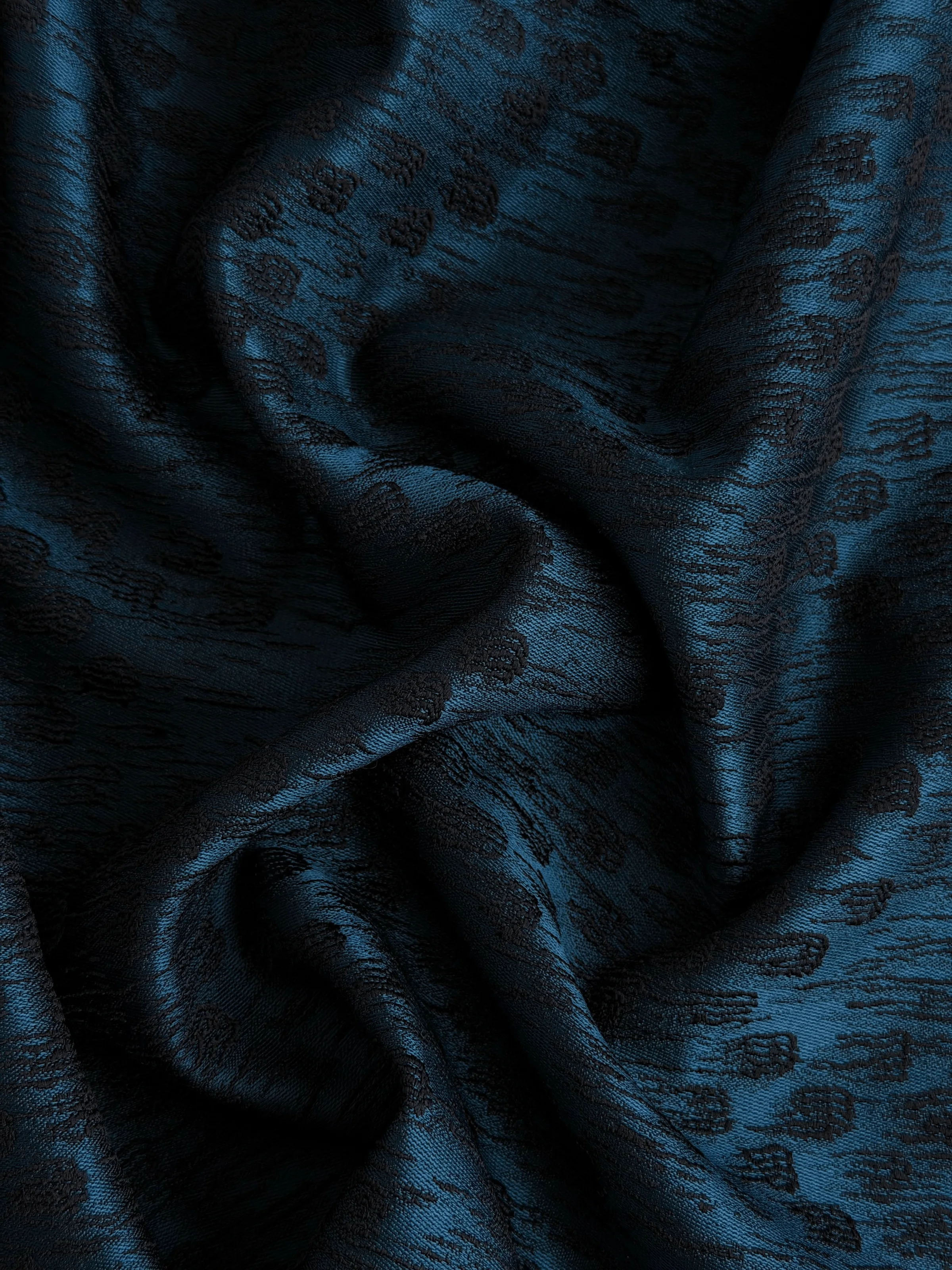 Textured Jacquard Fabric –Dark greyish cyan & Black Description: On the bench