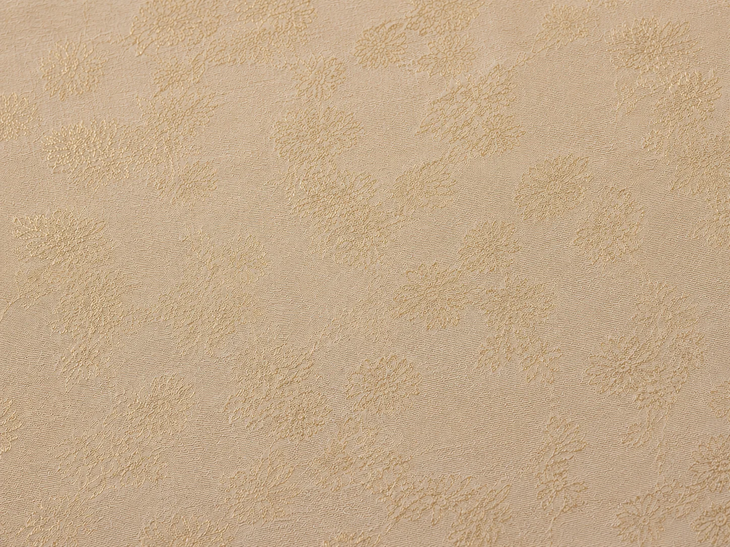Textured Metallic Jacquard Fabric – Champagne Gold Macro