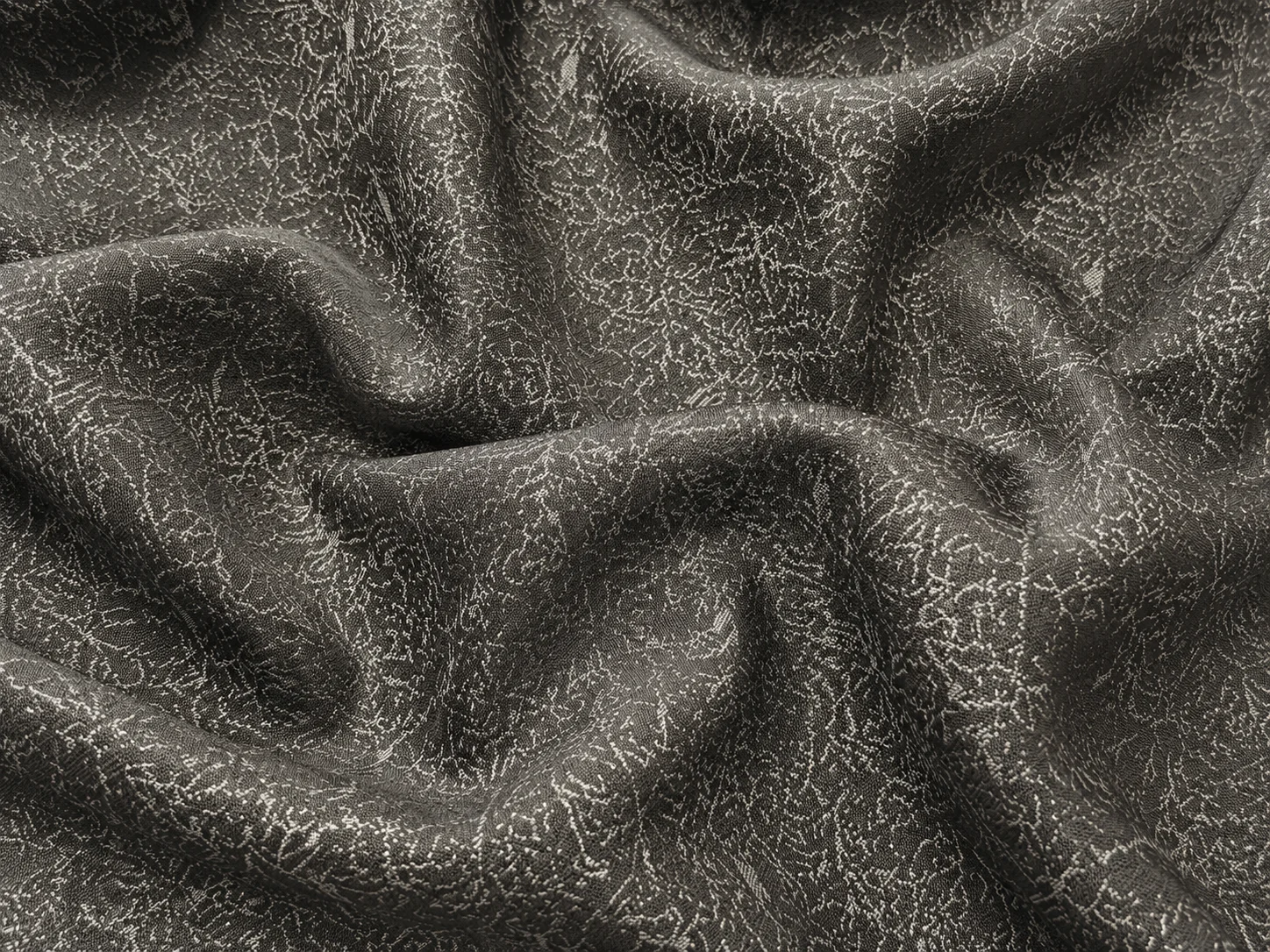 Textured Poly Cotton Blend Fabric – Charcoal Grey On the bench