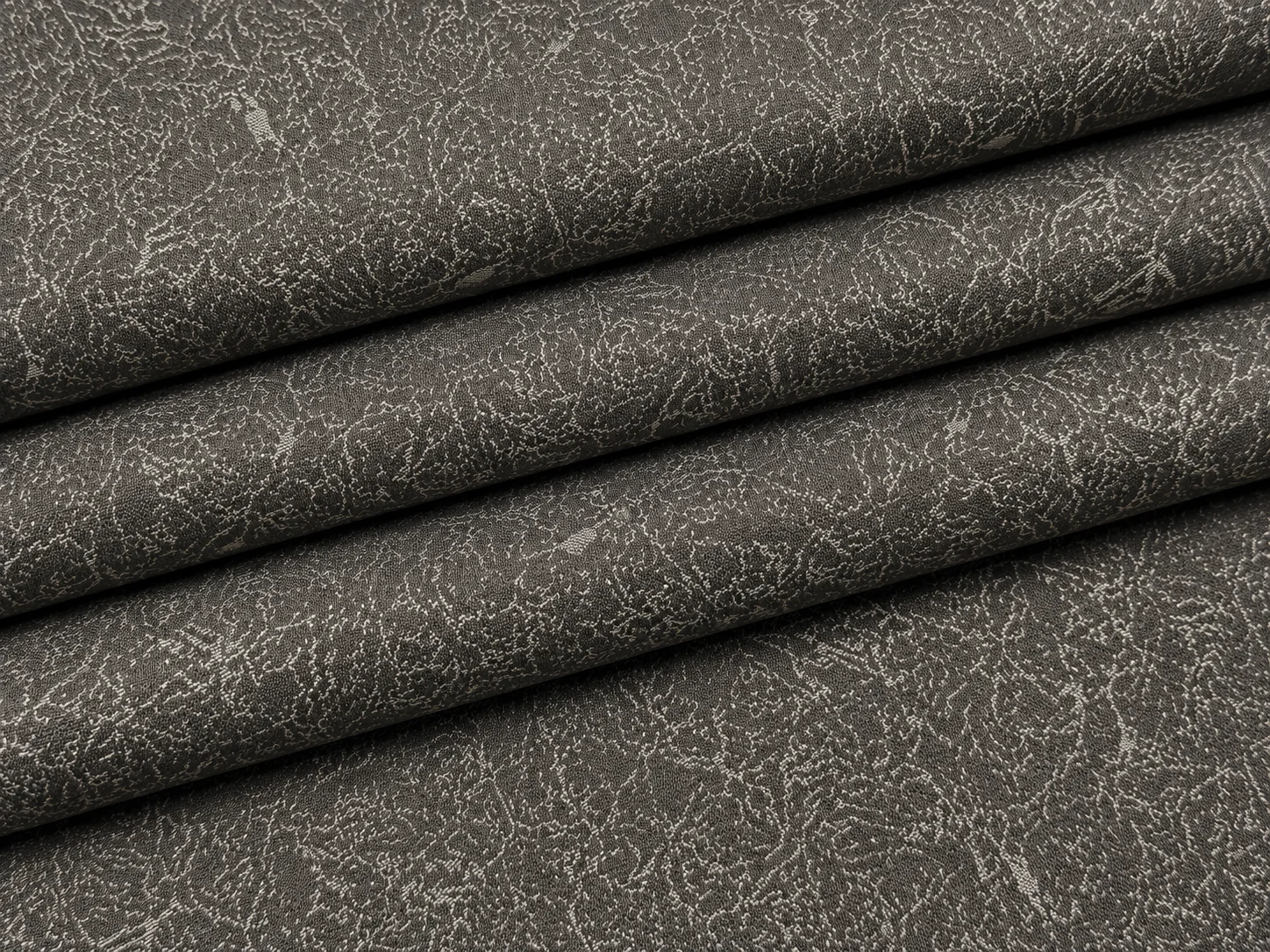 Textured Poly Cotton Blend Fabric – Charcoal Grey Drape