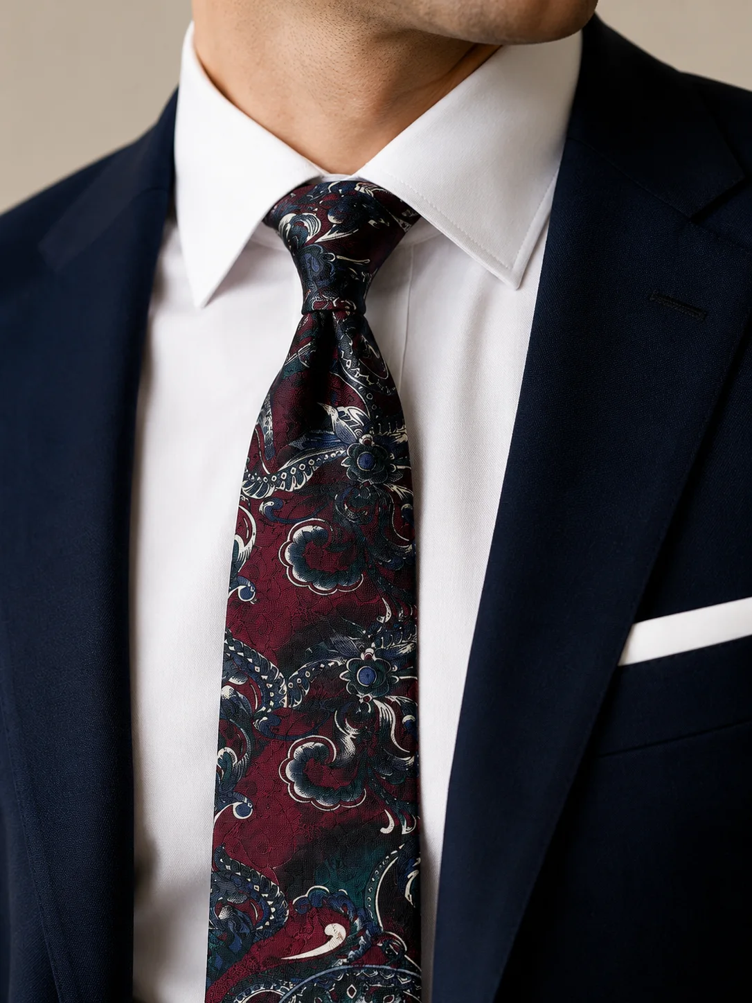 Vintage Paisley Printed Necktie Overview