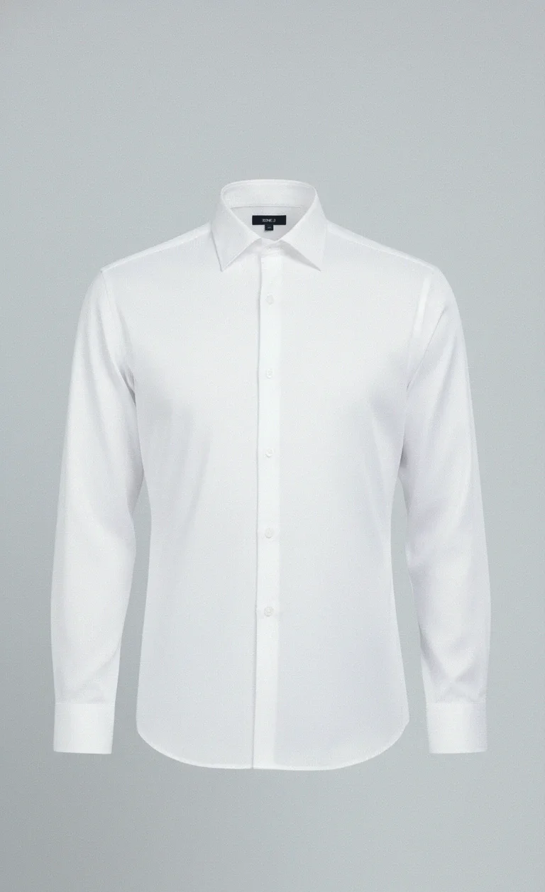 White cotton Premium Formal Shirt overview